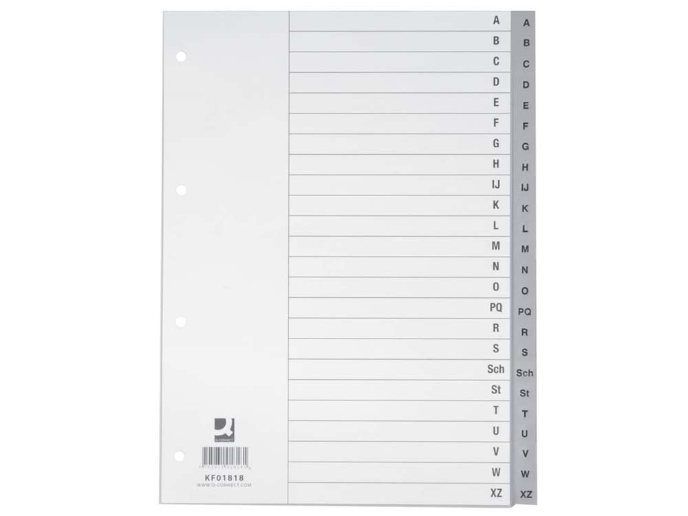Trennbl�tter - Register A - Z aus Kunststoff