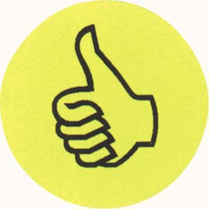 Wertungssymbol Daumen