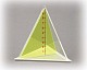 3-seitige Pyramide mit entnehmbarem Schnitt