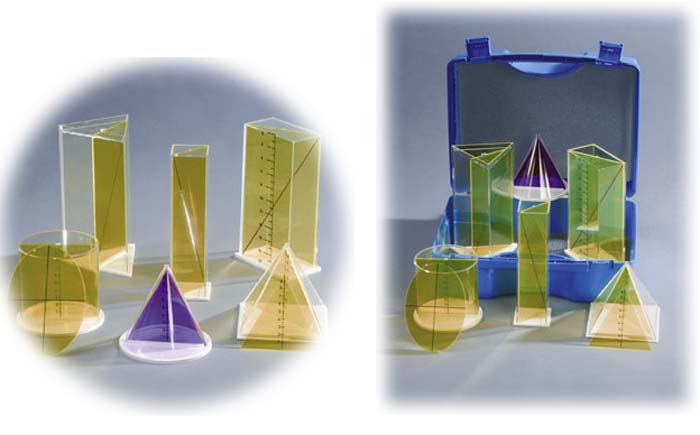 6-teiliger Satz Geometrische Körper mit Schnitten, 5220415 • Mathematik