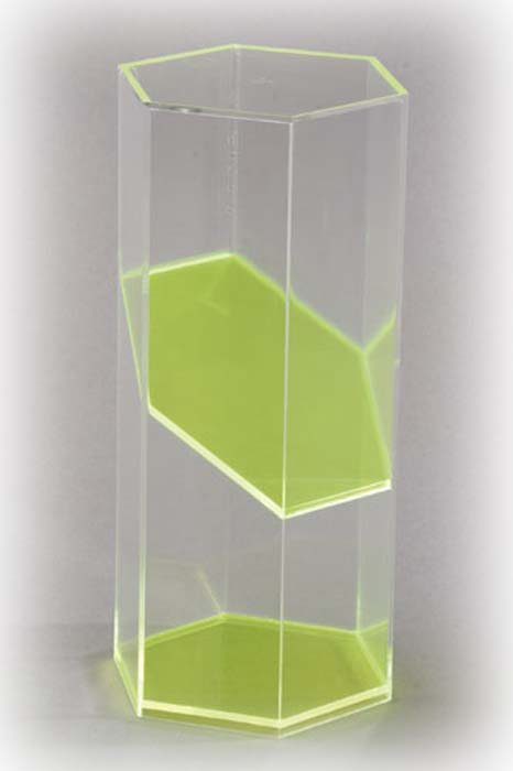 6-seitiges Prisma mit Schr�gschnitt