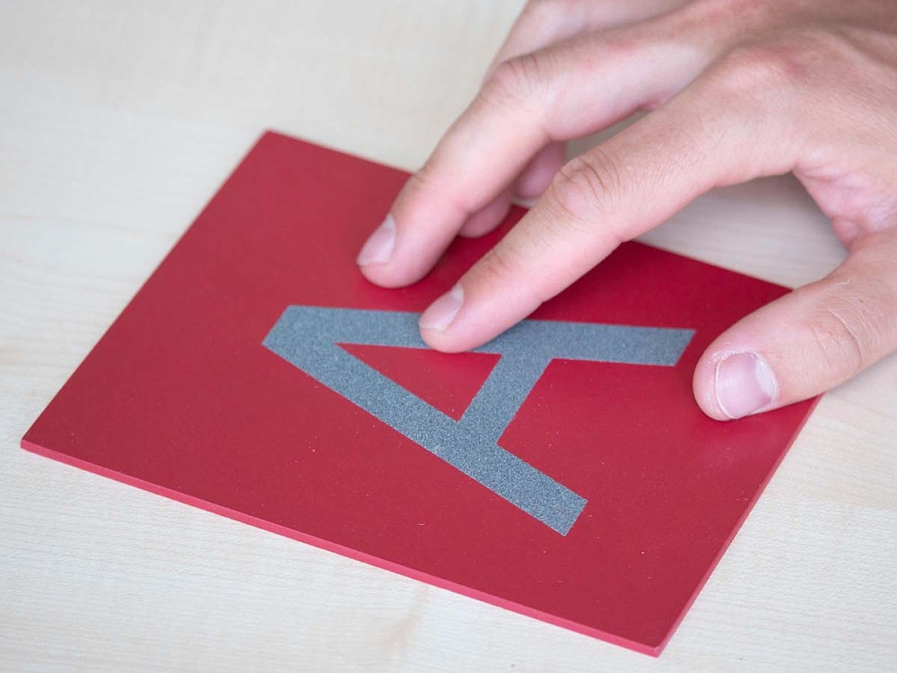 Sandpapier Buchstaben