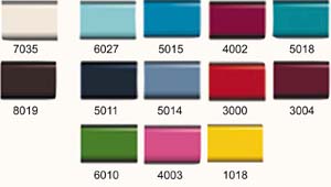 RAL-Farben f�r Alu Vitrine