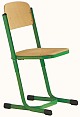 Sch�lerstuhl h�henverstellbar mit Doppel-U-Fu� - geschlossener Sitztr�ger