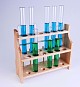 Reagenzglasgestell aus Holz