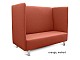 CUBE Schallschutz Sofa - Webstoff